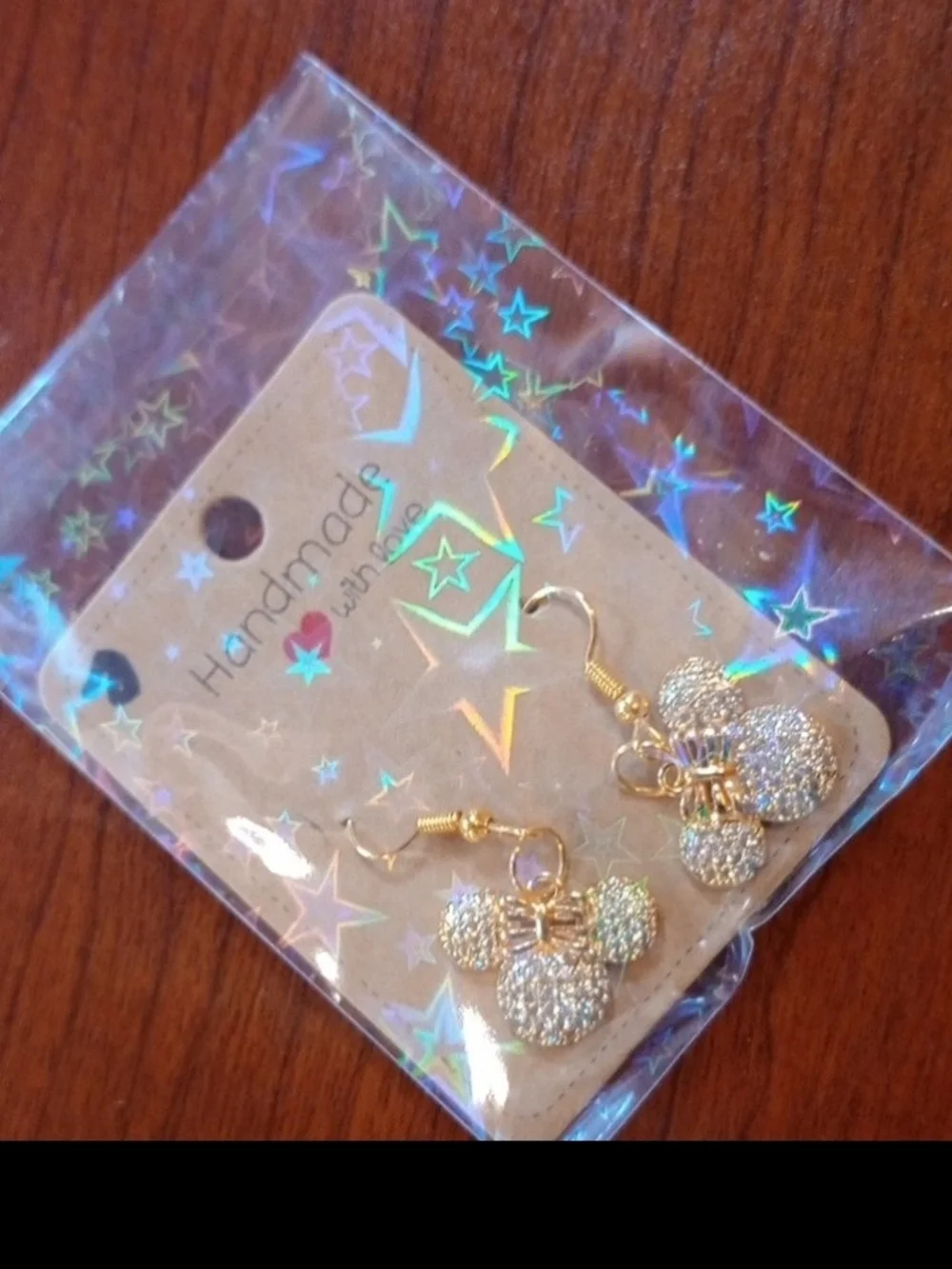 $8 Each Or Bundle 5/$20 Handmade Gold Crystal Mouse Earrings